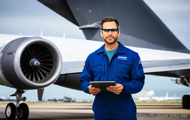 항공정비사의 비상 상황 대처 능력 - **Prompt: The Intuitive Diagnostician**
    A focused male aerospace mechanic, appearing to be in hi...