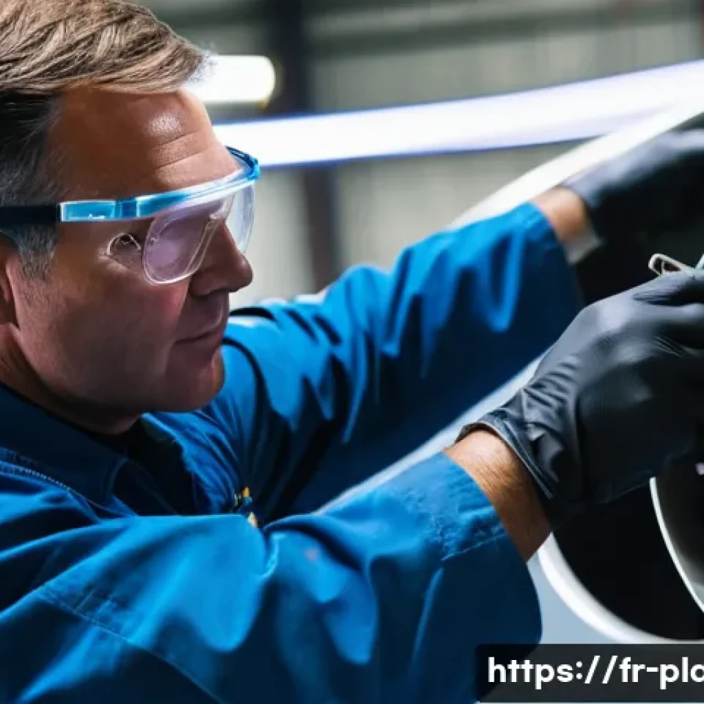 항공정비사 실기 시험 준비 방법 - A detailed scene of a professional aviation maintenance technician working meticulously on an aircra...